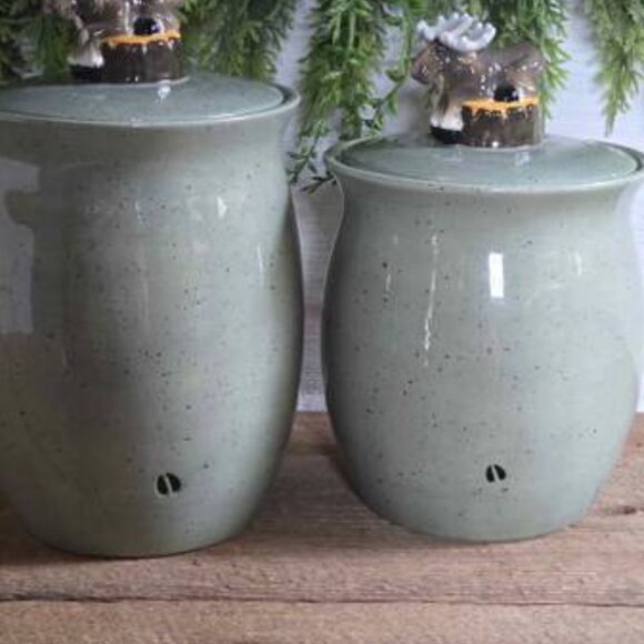Big Sky Carvers Phyllis Driscoll Mountain Mooses Tree Canister Set Bearfoots